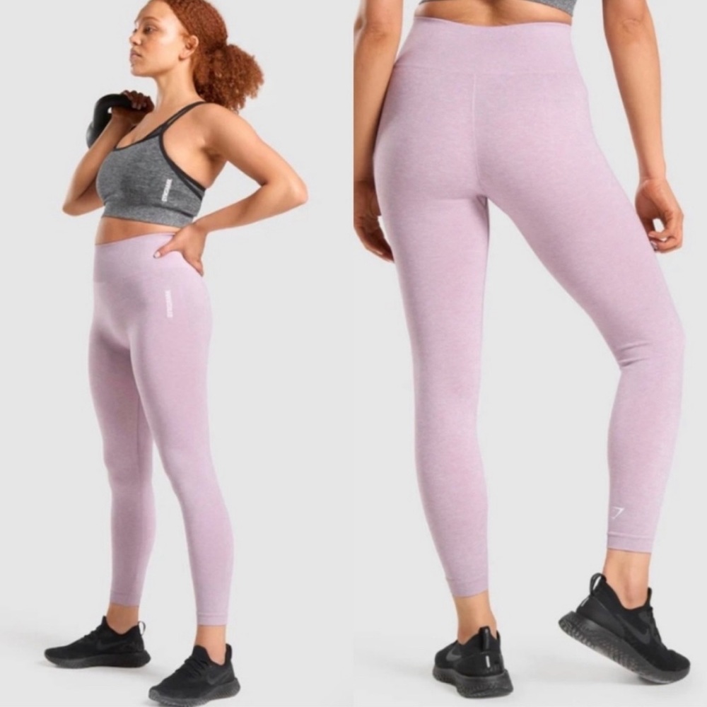 Gymshark Adapt Marl Seamless Leggings - light Purple